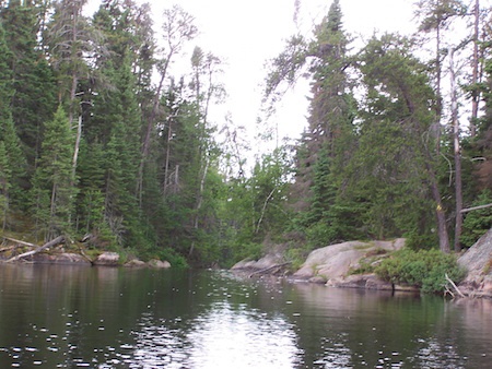 First portage - Lower Stewart Lake to Geejoy Lake