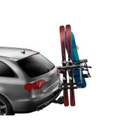 Ski and snowboard carriers for cars, trucks and SUV that attach to your roof rack.