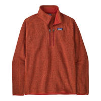A warm, low-bulk quarter-zip pullover made of soft, sweater-knit polyester fleece that's Fair Trade Certified sewn.