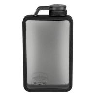 Your favorite beverage can now go anywhere in the graphite Boulder Flask. Can also take a fall with the sleek protective bumper.