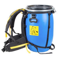 Portage your 60L or 30L canoe barrel comfortably & securely with this harness born from miles of experience on portage trails.