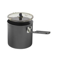 Light, durable, compact pot for 2, designed to save room in packs.